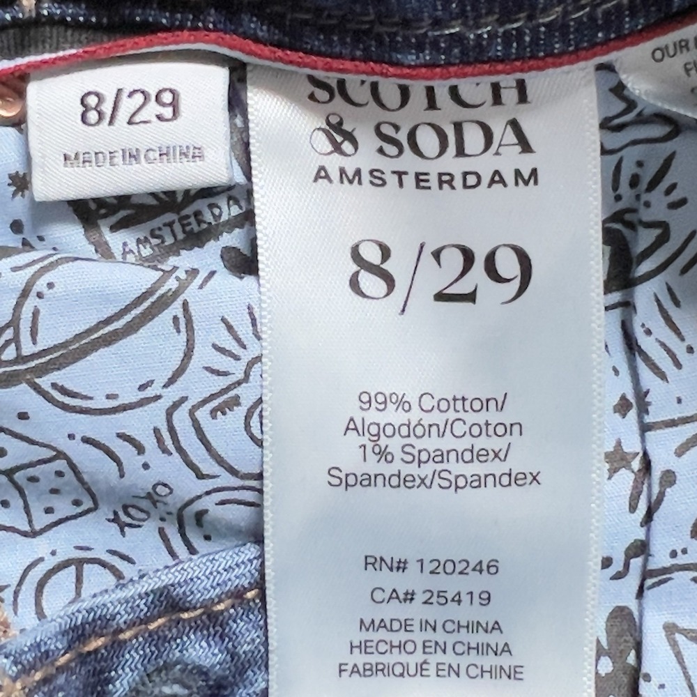 Scotch & Soda Free Spirit Wide Leg High Rise Jeans Womens Sz 8/29 Blue No Belt - Picture 9 of 14